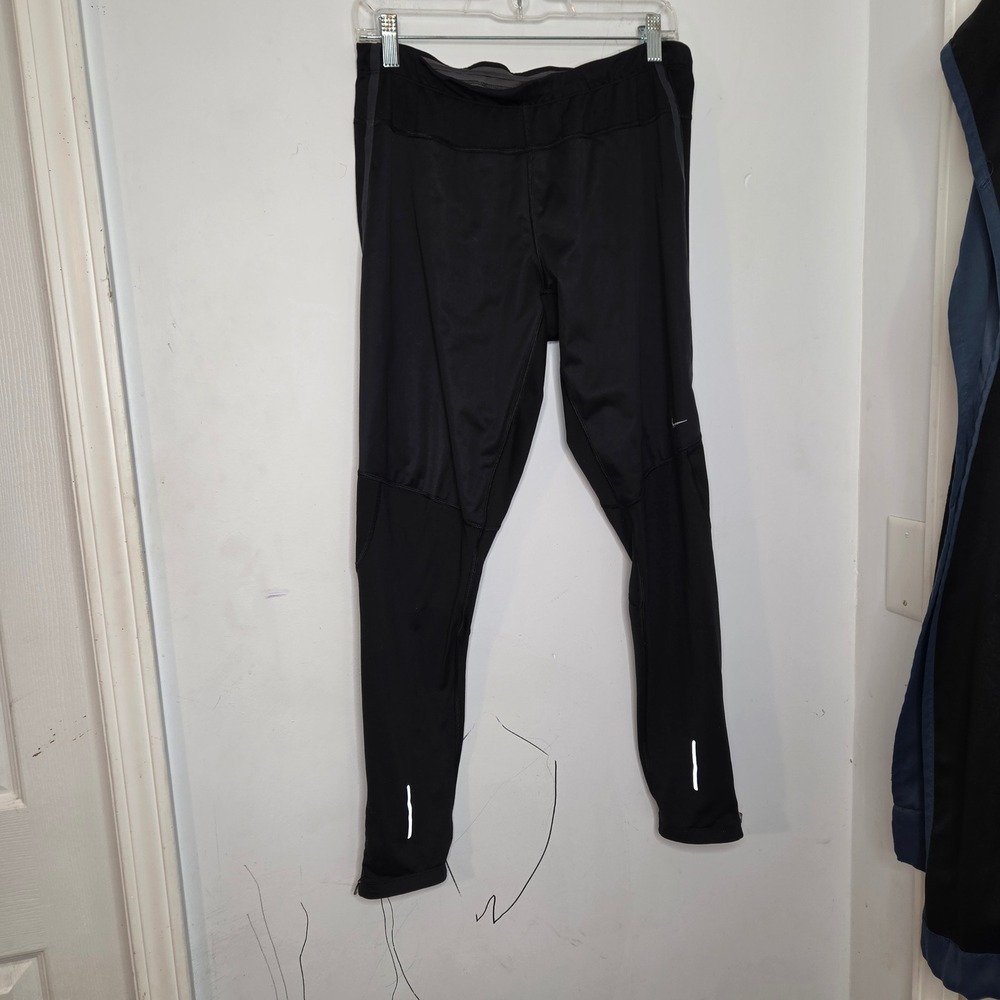 Nike‎ Dri-FIT Mens Running Tights Black Reflective Large Activewear Leggings